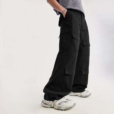 Unisex Cargo Utility Wide-Leg Pants - Streetwear Style