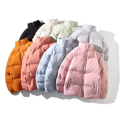 Unisex puffer jacket with high collar