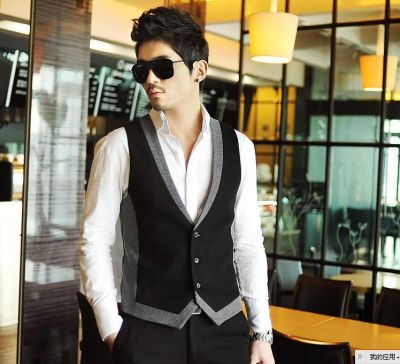 Fashion Waistcoat vest for men with Side Lacing