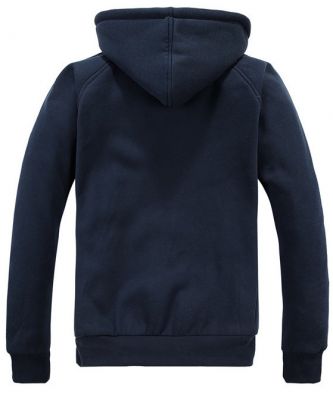 Zip Up Hoodie for Men with Inside Fur and THL Block Letter Print