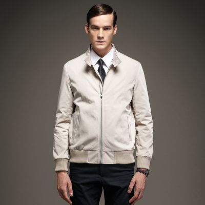 Men's Classic Canvas Jacket with Raised Collar