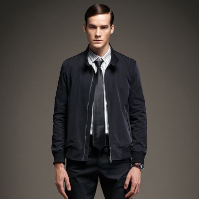 Men's Classic Canvas Jacket with Raised Collar