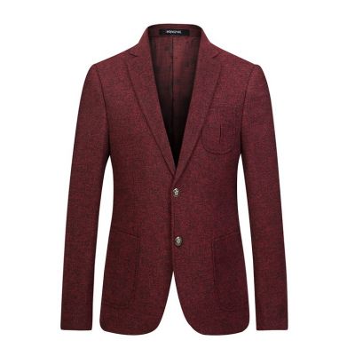 Herringbone knit suit jacket for men winter blazer