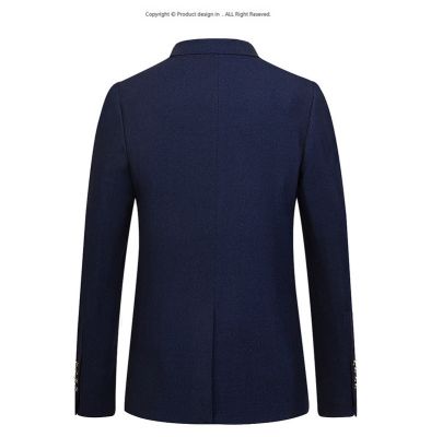 Slim winter jacket for men with single button