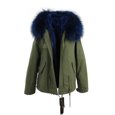 Women's winter jacket with removable fur hood and hood