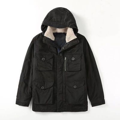 Vintage multi-pocket winter jacket for men