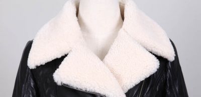 Aviator Leather Jacket for Women Genuine with Inside Fur