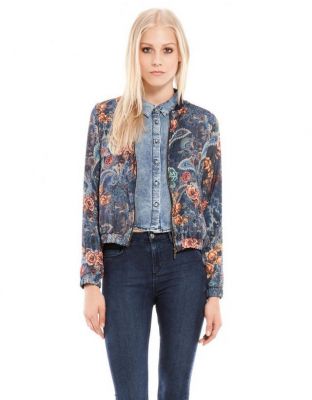 Paisley Jacket for women with Floral Bandana Print