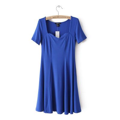 Short dress for women with square collar spring fashion