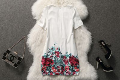 Dress for woman with flower pattern on the bottom fashion 2014