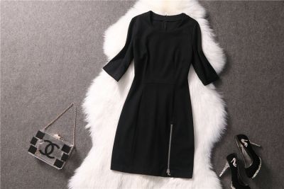 Fashion women's dress with front zipper 2014 spring summer
