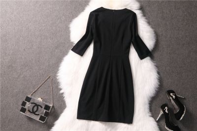 Fashion women's dress with front zipper 2014 spring summer