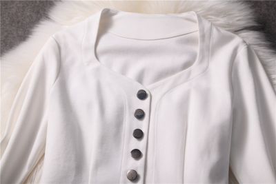 Trendy Dress for women with button collar closure