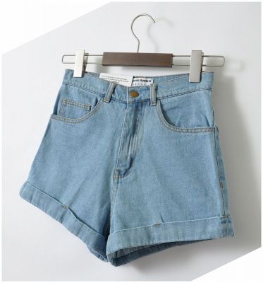 Denim shorts for women high waist retro jeans style