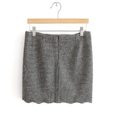 Short skirt Houndstooth pattern fabric fashion for women