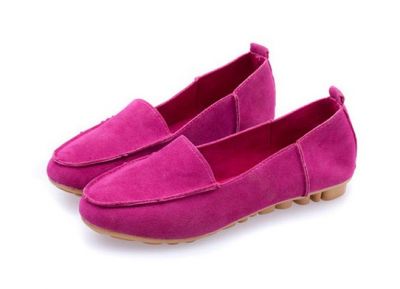Soft flat shoes for Women Mocassin design faux suede