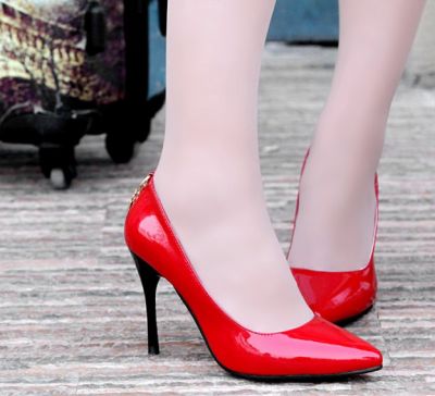 High Heeled Shoes for Women Classic Style with Lock on Back