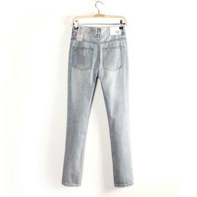 Washed out Jeans pants for Women with Faux holes