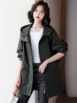 Women's Cotton Hooded Parka Coat - Casual Loose Fit