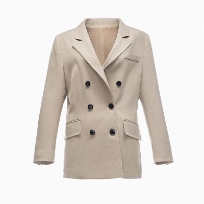Women's double breasted blazer in solid color