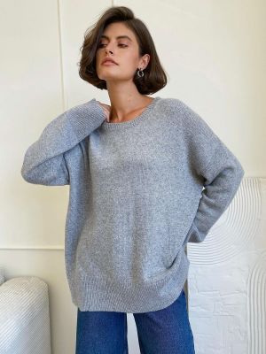 Women's oversized round neck knit sweater
