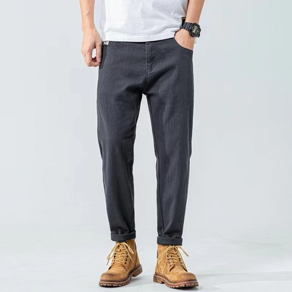  Men's slim fit chino trousers with belt loops