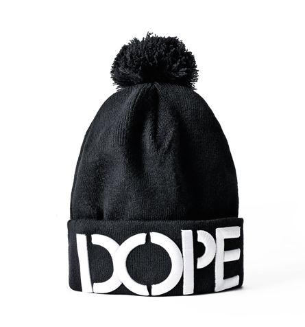 Winter hat for men with Dope Inscription embroidered