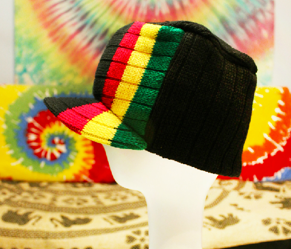 black rastafarian hat