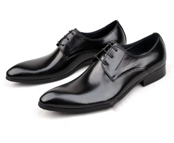 Classic Style Lace Up Dress Shoes for Men - Black