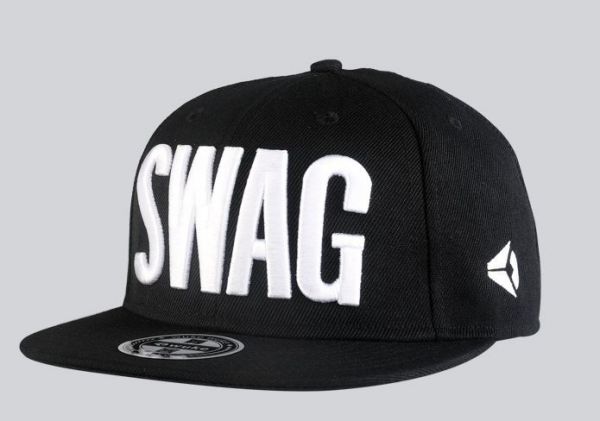 Snapback Hip Hop Cap with SWAG Block Print Embroidery