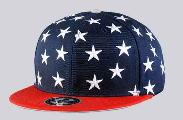 USA Flag Snapback Cap with Stars and Stripes Design