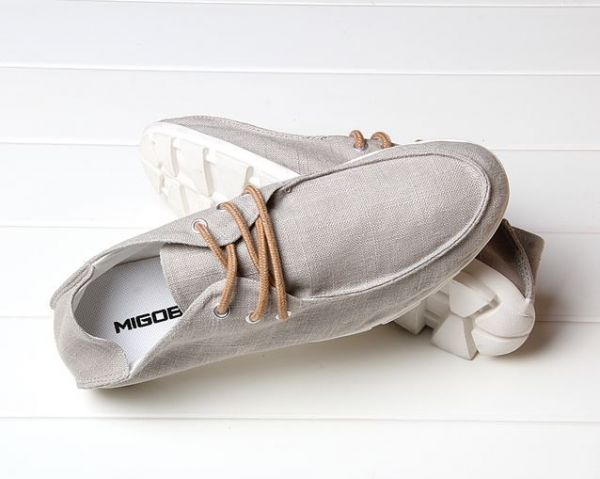 Canvas summer shoes for Men with Laces and Boat front design