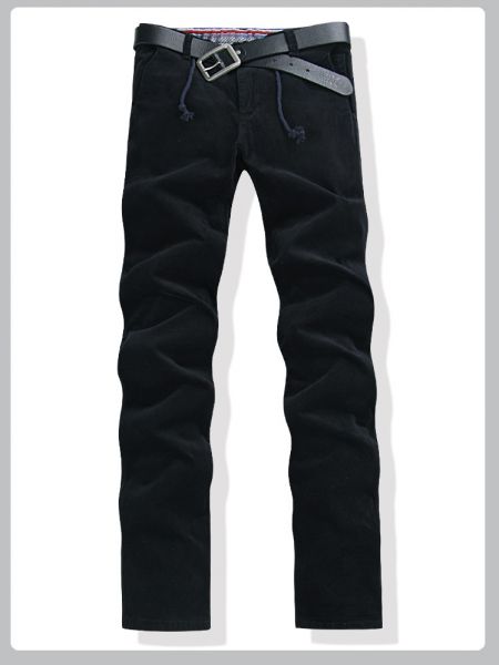Men's jeans with fleece lining inside for winter season - Black