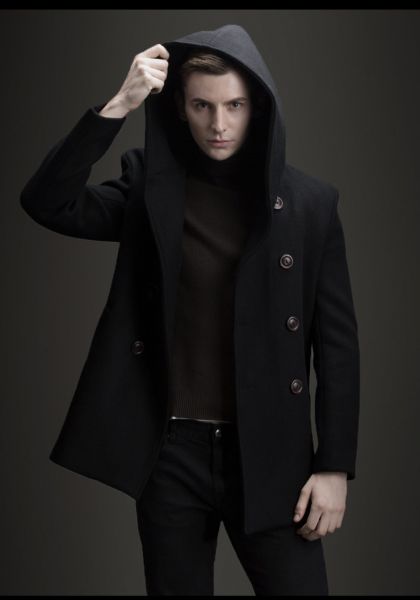 Mens Wool Coats With Hood Factory, Men S Wool Hooded Trench Coat