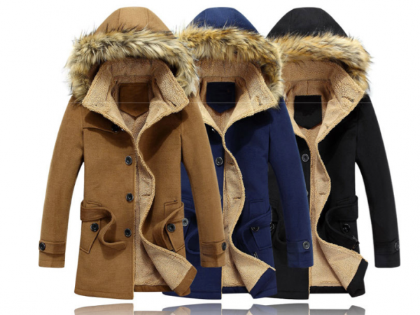 7679 NEW Fashion Men's Winter Vest Hooded Coat Faux Fur Jacket Warm Outwear 