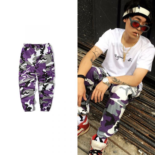 Y2K Pink Camo Cargo Pants  Small  Flying Apple Vintage