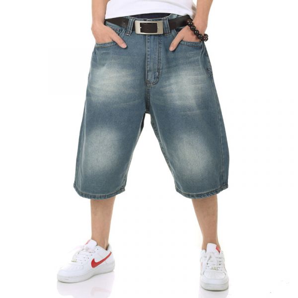 Baggy Jeans Shorts For Men With Embroidery On Back Pocket | lupon.gov.ph