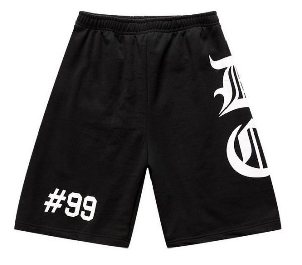 Cotton Basketball Shorts with DC Gothic Print Streetwear Swag
