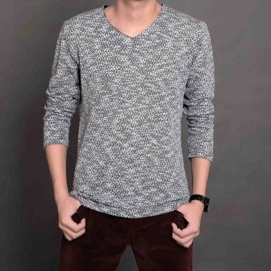 V Neck Sweater for men with loose wool Knit