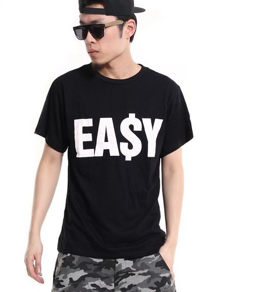 Dankbaar baard Reinig de vloer EA$Y T Shirt Easy Money Hip Hop Streetwear Men Women