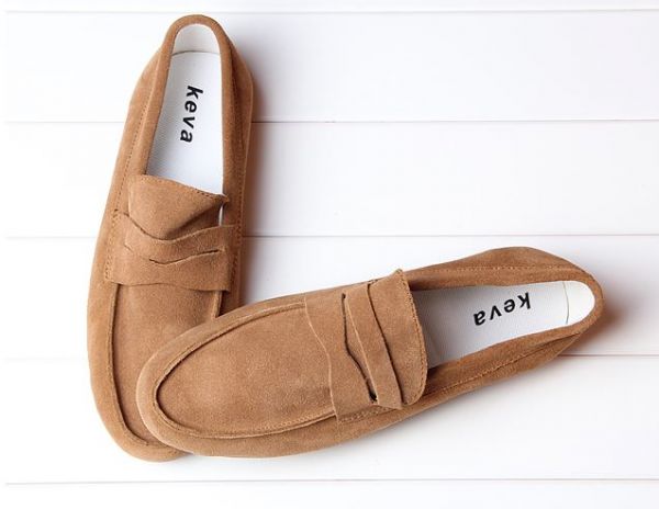 Classic Loafers for Men Soft Suede Shoes without Laces
