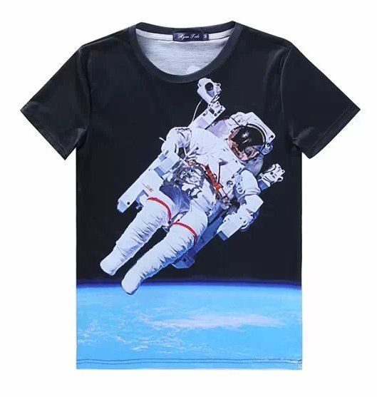 3D Astronaut T shirt for Men with Sublimation Space Print