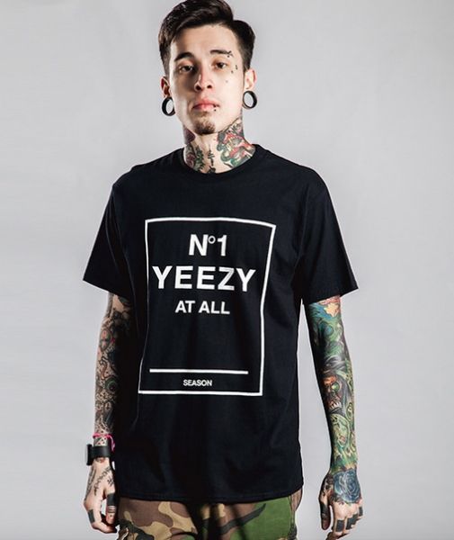Surichinmoi Tæmme overholdelse Number 1 Yeezy At All Hip Hop T-shirt for Men