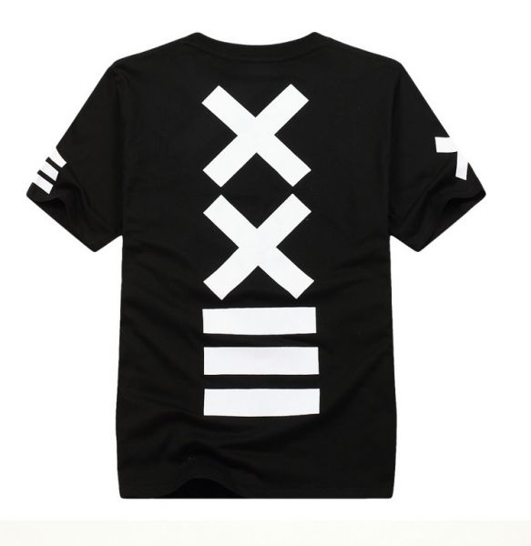 XXII Hip Hop Black and White Tee Shirt with White Cross Swag
